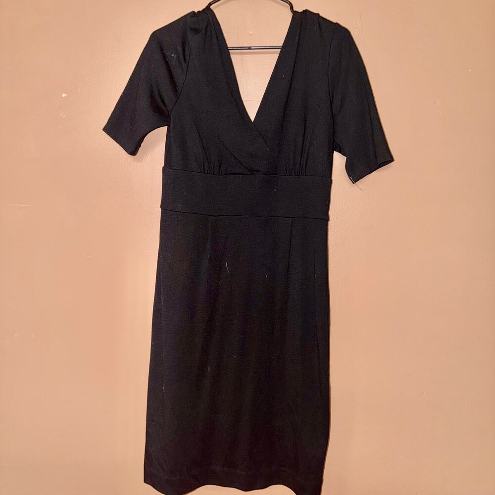 Banana Republic Women's Short Sleeve Maxi Formal Dress Black - Size 12